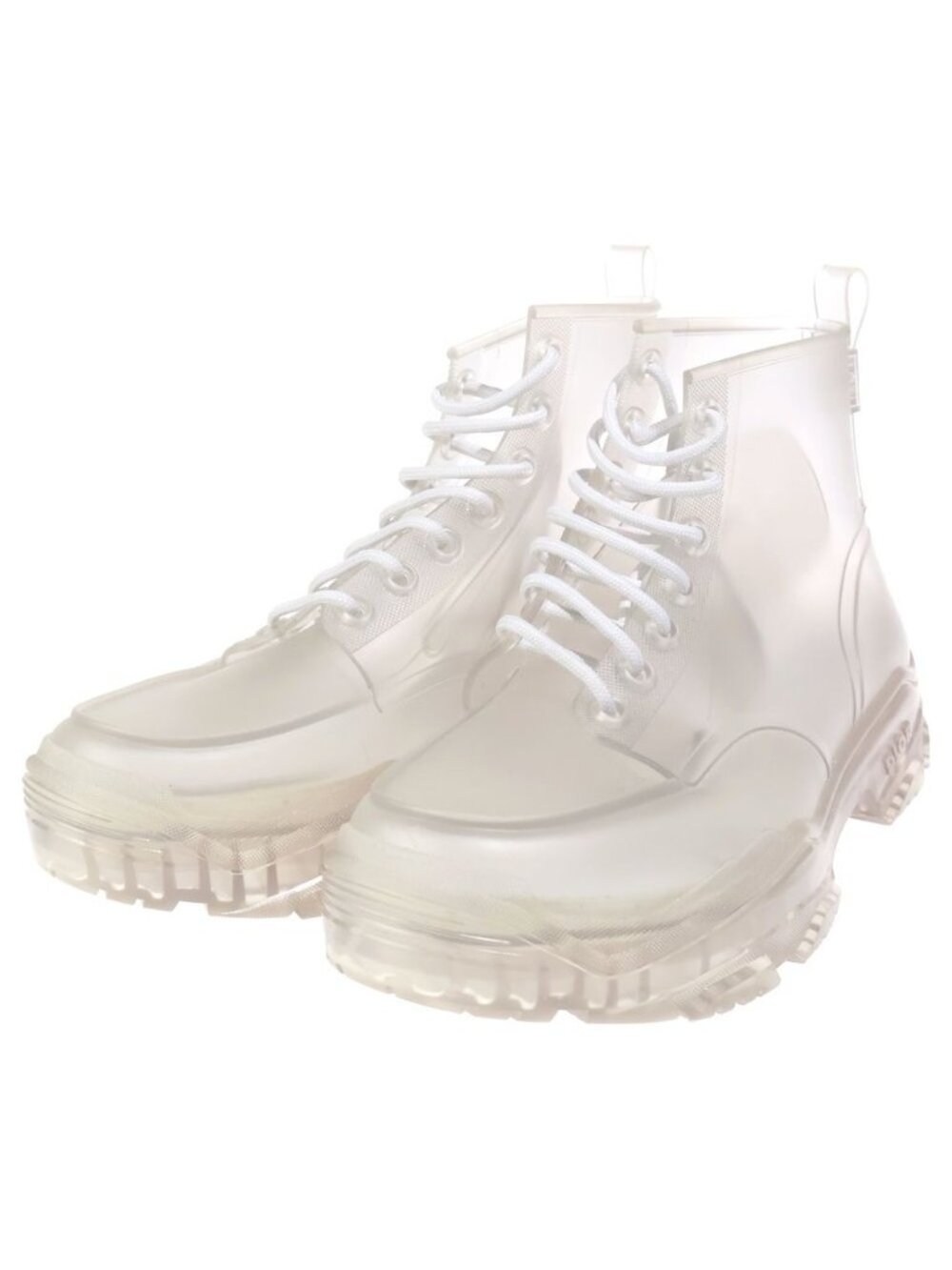 Dior Ankle Boot Transparent Clear Lace Up Boots - Picture 2 of 6